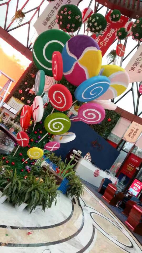 重庆泡沫雕塑-案例展示-彩色棒棒糖